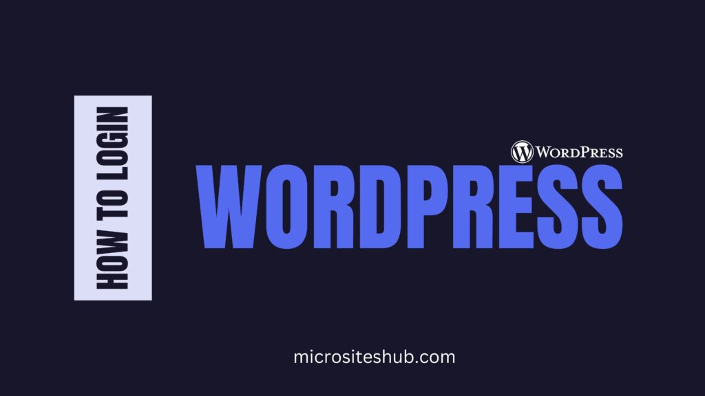 How to login to WordPress