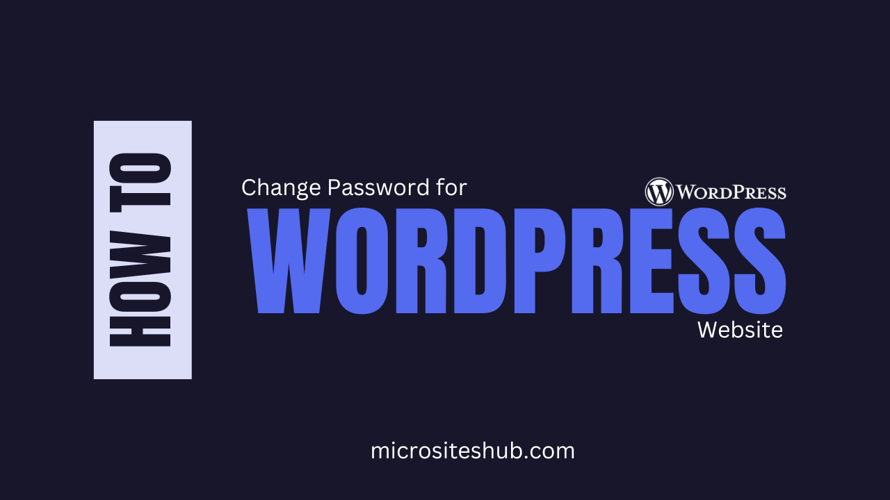 how to change password for wordpress website