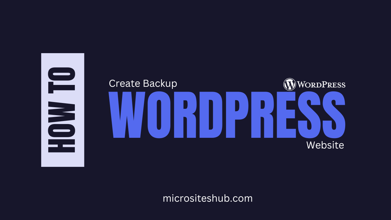 how to create backup wordpress website